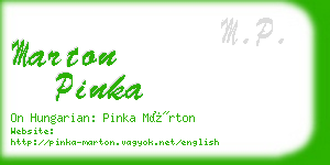marton pinka business card